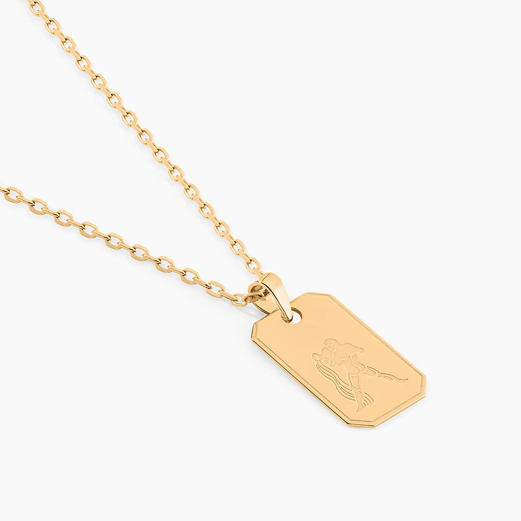 Collier Plaqu&eacute; Or Quintien - Colliers Zodiaque Homme | Histoire d&rsquo;Or