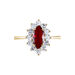 Bague Lisea Plaqué Or Jaune Verre Et Oxyde De Zirconium - Bagues solitaires Femme | Histoire d’Or