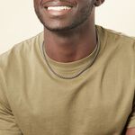 Collier Raph Maille Palmier Acier Gris - Colliers fantaisie Homme | Histoire d&rsquo;Or