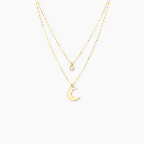 Collier Astre Argent Doré Oxyde De Zirconium -  Femme | Histoire d’Or