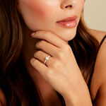 Bague Julia Ld Platine Blanc Diamant Synth&eacute;tique - Bagues avec pierre Femme | Histoire d&rsquo;Or