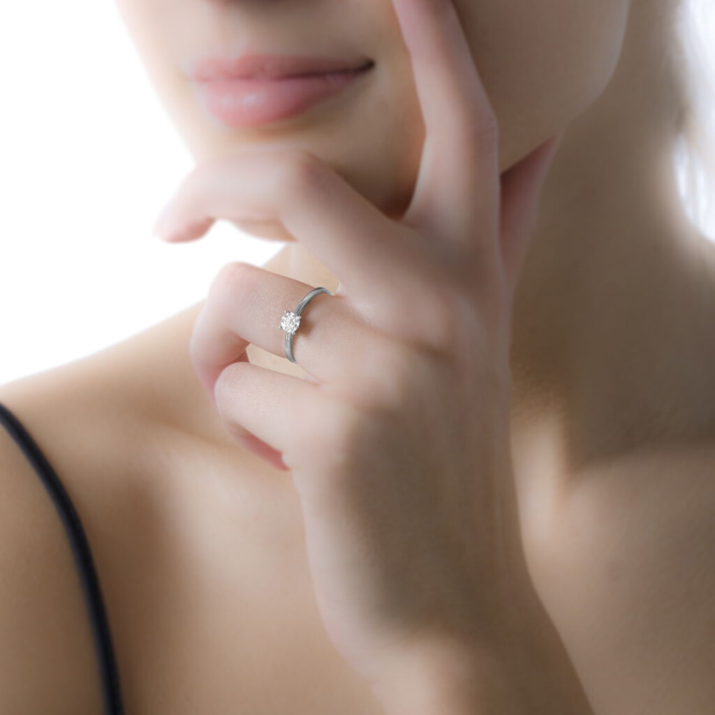 Bague Adeline Or Blanc Diamant - Bagues avec pierre Femme | Histoire d’Or