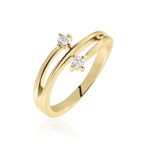Bague Ana-lou Plaque Or Jaune Oxyde De Zirconium - Bagues avec pierre Femme | Histoire d’Or