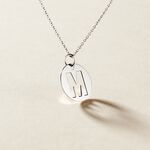 Pendentif Elio M Argent Blanc - Pendentifs Famille | Histoire d&rsquo;Or