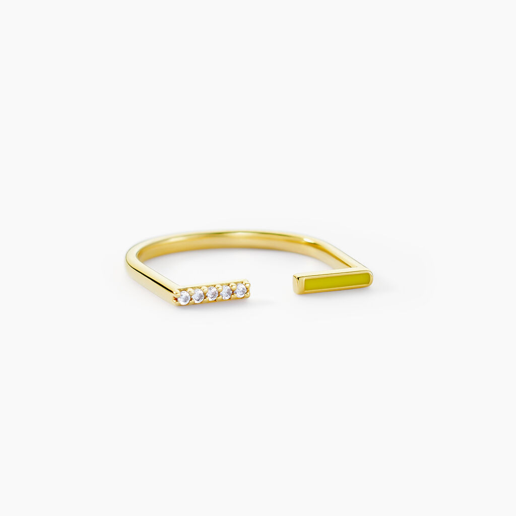 Bague Infini Pop Argent Jaune Oxyde De Zirconium - Bagues avec pierre Femme | Histoire d’Or