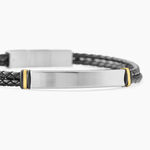 Bracelet Jourdan Cuir De Vache Noir - Bracelets Cuir Homme | Histoire d&rsquo;Or