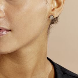 Boucles D'oreilles Puces Artea Plaque Or Jaune Oxyde De Zirconium - Boucles d'oreilles fantaisie Femme | Histoire d’Or