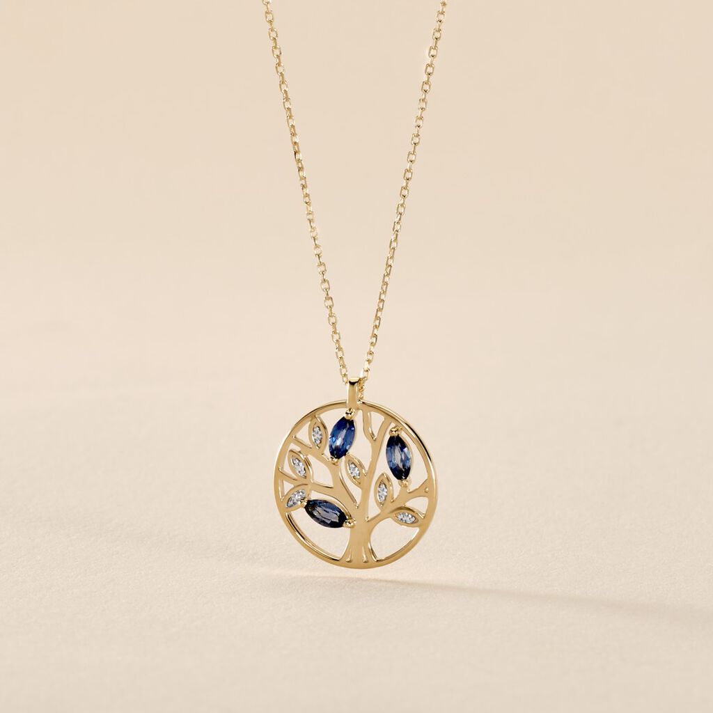 Collier Or Jaune Elsebein Saphirs - Colliers Femme | Histoire d&rsquo;Or