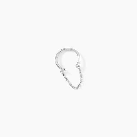 Bague D'oreille Unitaire Sara Argent Blanc - Boucles d'oreilles fantaisie Femme | Histoire d’Or