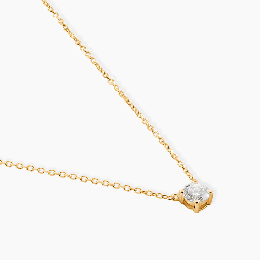 Collier Aphrodite Or Jaune Diamant Synthetique - Colliers Femme | Histoire d&rsquo;Or