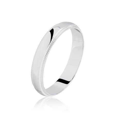 Alliance Ilian Demi Jonc Bombe Or Blanc -  Unisex | Histoire d’Or