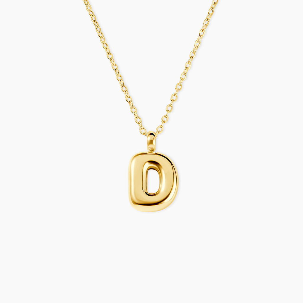 Collier Feliciane Acier Dor&eacute; - Cadeaux de naissance Femme | Histoire d&rsquo;Or
