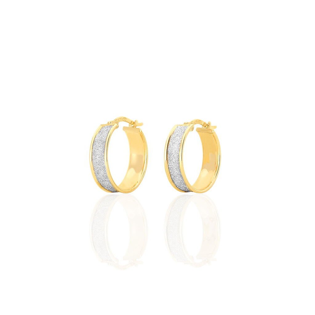 Cr&eacute;oles Lolly Or Bicolore - Boucles d'oreilles cr&eacute;oles Femme | Histoire d&rsquo;Or