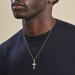 Pendentif Benny Croix Ciselee Or Bicolore - Pendentifs Bapt&ecirc;me Famille | Histoire d&rsquo;Or