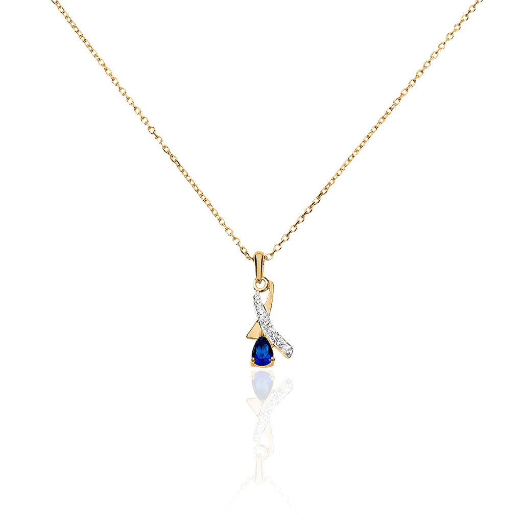 Collier Dyanah Plaque Or Jaune Oxyde De Zirconium - Colliers fantaisie Femme | Histoire d’Or