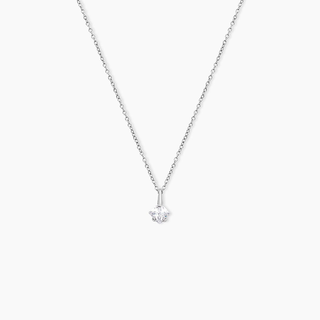 Collier Amad&eacute;a Argent Blanc Oxyde De Zirconium - Colliers fantaisie Femme | Histoire d&rsquo;Or