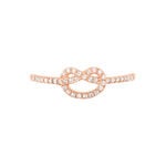 Bague Anfel Or Rose Oxyde De Zirconium - Bagues avec pierre Femme | Histoire d&rsquo;Or