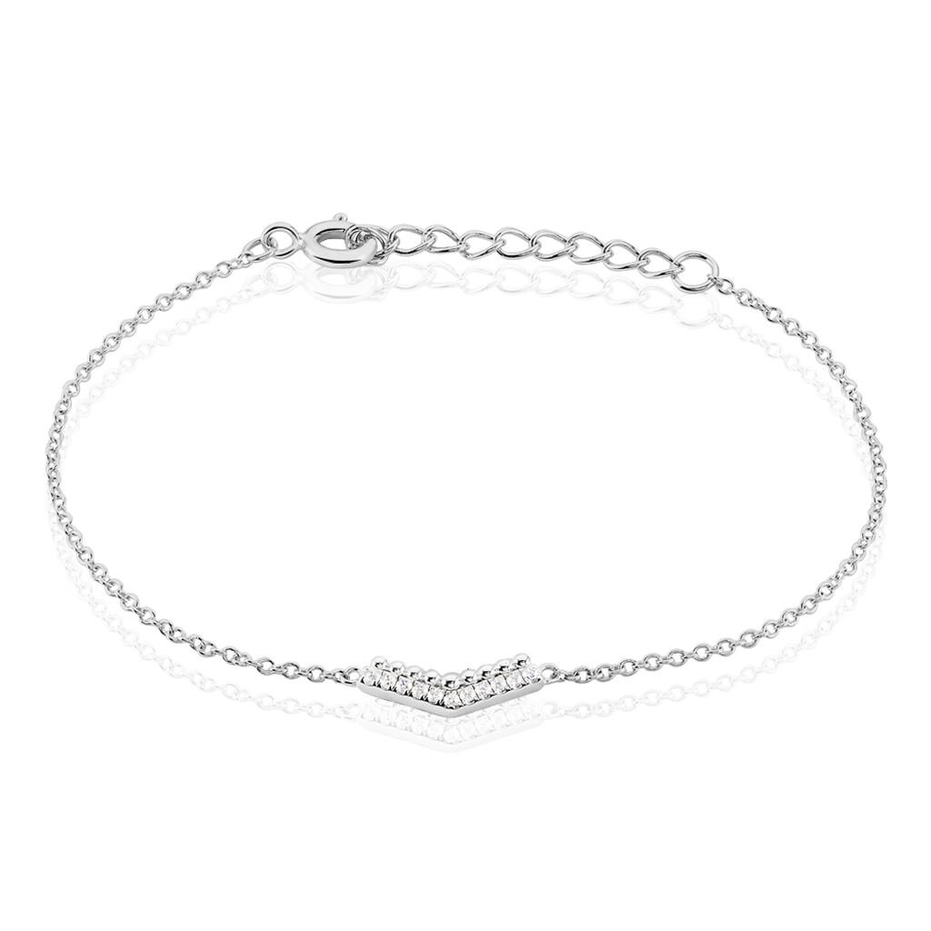 bracelet irina argent blanc oxyde de zirconium