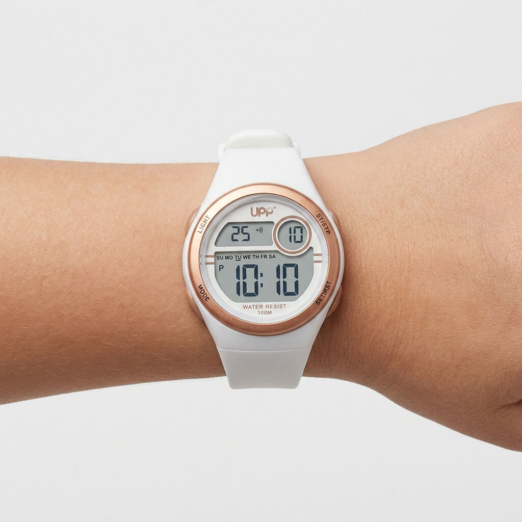 Montre Upp Digi Loop Blanc - Id&eacute;es cadeaux Enfant | Histoire d&rsquo;Or
