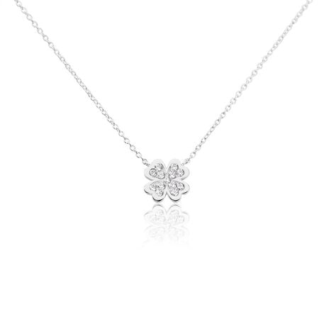 Collier Fortunata Argent Blanc Oxyde De Zirconium - Colliers fantaisie Femme | Histoire d&rsquo;Or