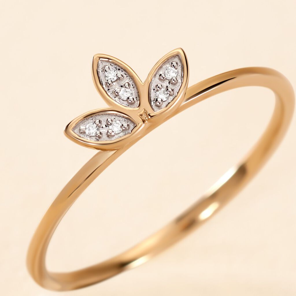 Bague Palmiritio Or Jaune Diamant - Bagues avec pierre Femme | Histoire d&rsquo;Or