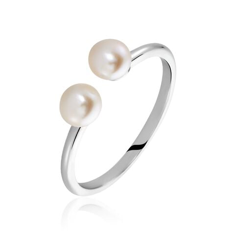 Bague Ull Argent Blanc Perle De Culture - Bagues avec pierre Femme | Histoire d&rsquo;Or