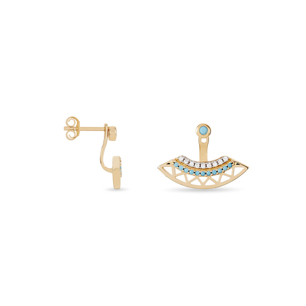 Bijoux D'oreilles Zoila Plaqué Or Jaune Oxyde De Zirconium - Boucles d'oreilles fantaisie Femme | Histoire d’Or