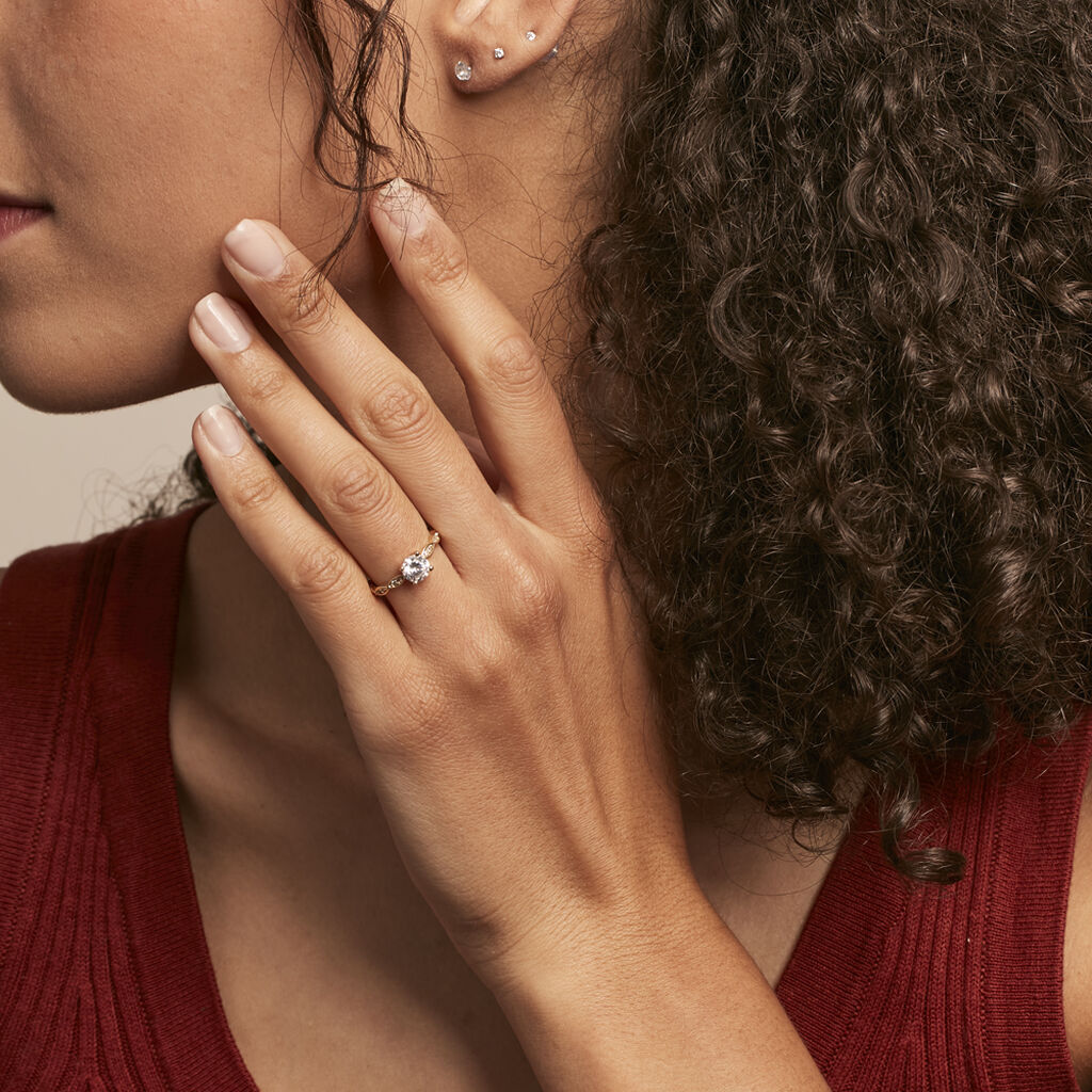 Bague Plaqué Or Kurt Oxydes De Zirconium - Bagues solitaires Femme | Histoire d’Or