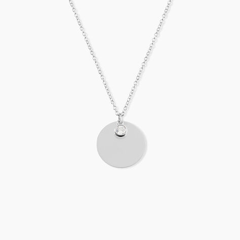 Collier Sautoir Paula Argent Blanc Oxyde De Zirconium - Sautoirs Femme | Histoire d&rsquo;Or