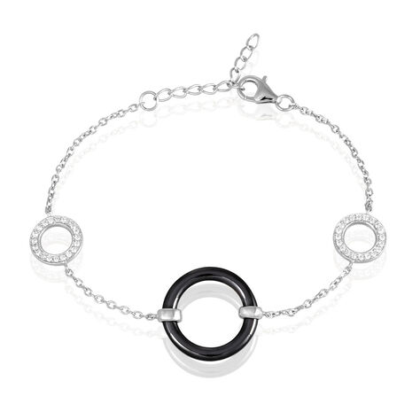 Bracelet Lylwen Argent Blanc C&eacute;ramique Et Oxyde De Zirconium - Bracelets Femme | Histoire d&rsquo;Or