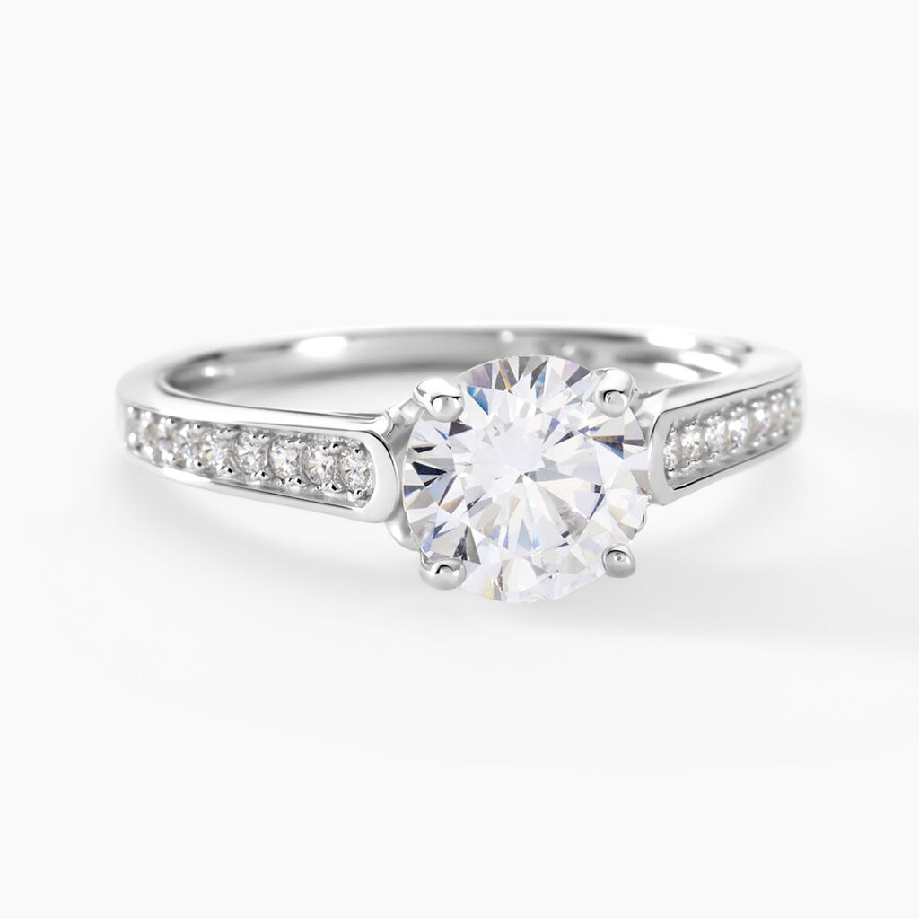 Bague Viky Argent Blanc Oxyde De Zirconium - Bagues solitaires Femme | Histoire d’Or