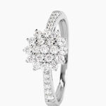 Bague Chouchana Ld Platine Blanc Diamant Synth&eacute;tique - Bagues avec pierre Femme | Histoire d&rsquo;Or