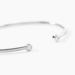 Bracelet Jonc Regine Argent Blanc Oxyde De Zirconium - Bracelets joncs Femme | Histoire d&rsquo;Or