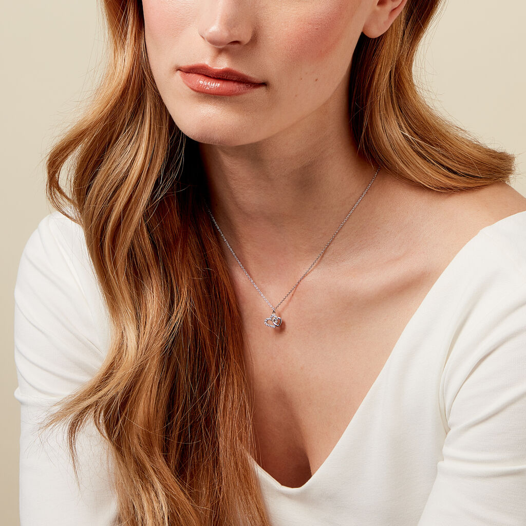 Collier Laugane Argent Blanc Oxyde De Zirconium - Nouveautés Femme | Histoire d’Or