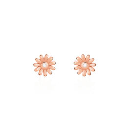 Boucles D'oreilles Puces Brigit Argent Rose Oxyde De Zirconium - Boucles d'oreilles fantaisie Femme | Histoire d’Or
