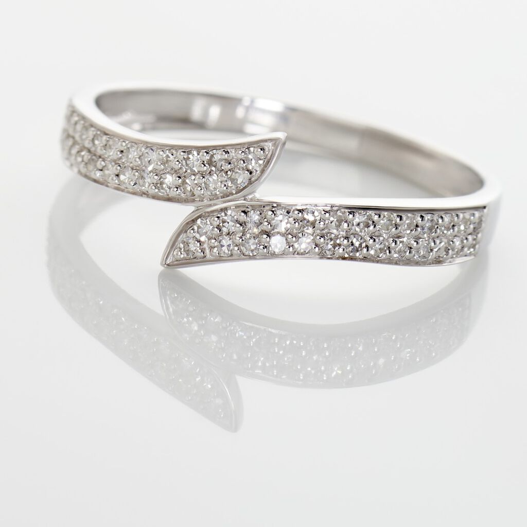 Bague Shahida Or Blanc Diamant - Bagues avec pierre Femme | Histoire d’Or
