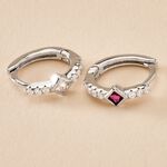 Cr&eacute;oles Fane Argent Rhodi&eacute; Oxyde De Zirconium - Boucles d'oreilles cr&eacute;oles Femme | Histoire d&rsquo;Or