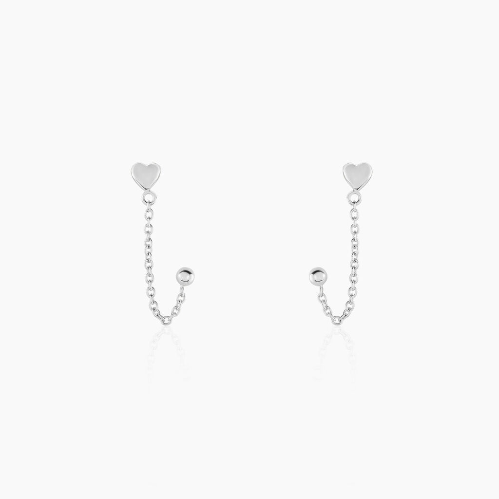 Boucles D'oreilles Pendantes Honor Argent Blanc - Boucles d'oreilles fantaisie Femme | Histoire d’Or
