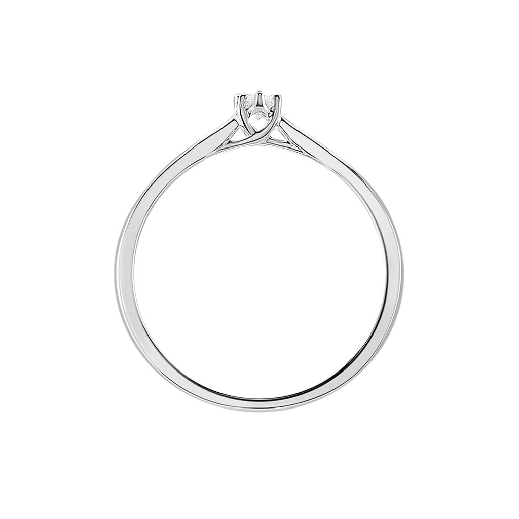 Bague Solitaire Athena Or Blanc Diamant - Bagues solitaires Femme | Histoire d’Or