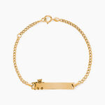 Bracelet Identit&eacute; Etheline Maille Gourmette Or Jaune - Bracelets Communion Enfant | Histoire d&rsquo;Or