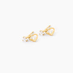 Boucles D'oreilles Pendantes Ludyvine Or Jaune Oxyde De Zirconium - Boucles d'oreilles pendantes Femme | Histoire d&rsquo;Or