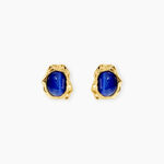 Boucles D'Oreilles Puces Ranya Acier Jaune Verre - Boucles d'oreilles fantaisie Femme | Histoire d&rsquo;Or