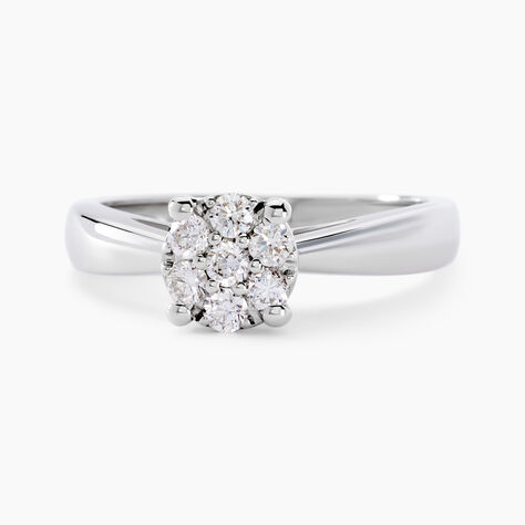 Bague Solitaire Artemis Or Blanc Diamant - Bagues solitaires Femme | Histoire d&rsquo;Or