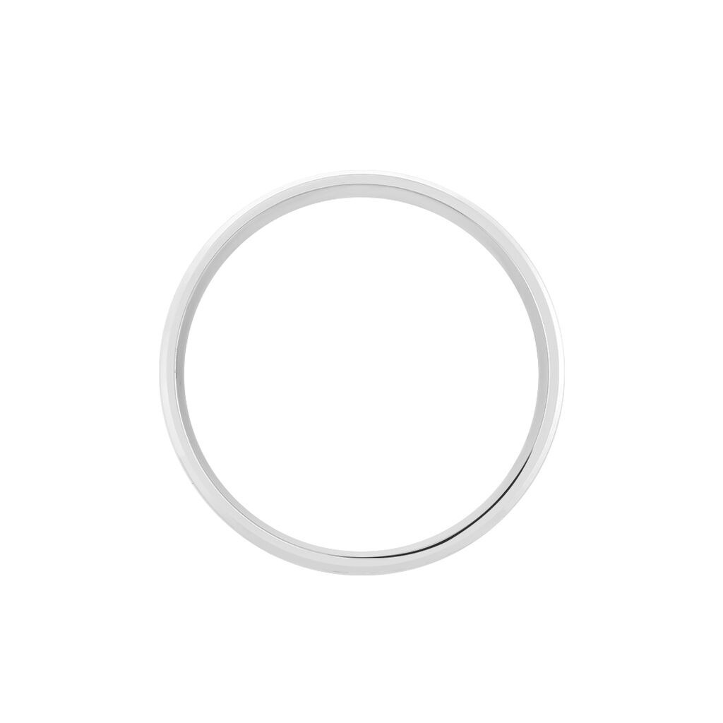 Alliance Cheryn Ruban Plat Argent Blanc - Alliances Famille | Histoire d&rsquo;Or