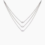 Collier Navette Argent Blanc Oxyde De Zirconium - Colliers fantaisie Femme | Histoire d&rsquo;Or