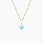 Collier Fany Argent Dor&eacute; A L'Or 750/1000 Topaze Oxyde De Zirconium - F&ecirc;te des m&egrave;res Femme | Histoire d&rsquo;Or