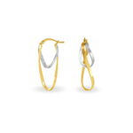 Cr&eacute;oles Aubrey Or Bicolore - Boucles d'oreilles cr&eacute;oles Femme | Histoire d&rsquo;Or