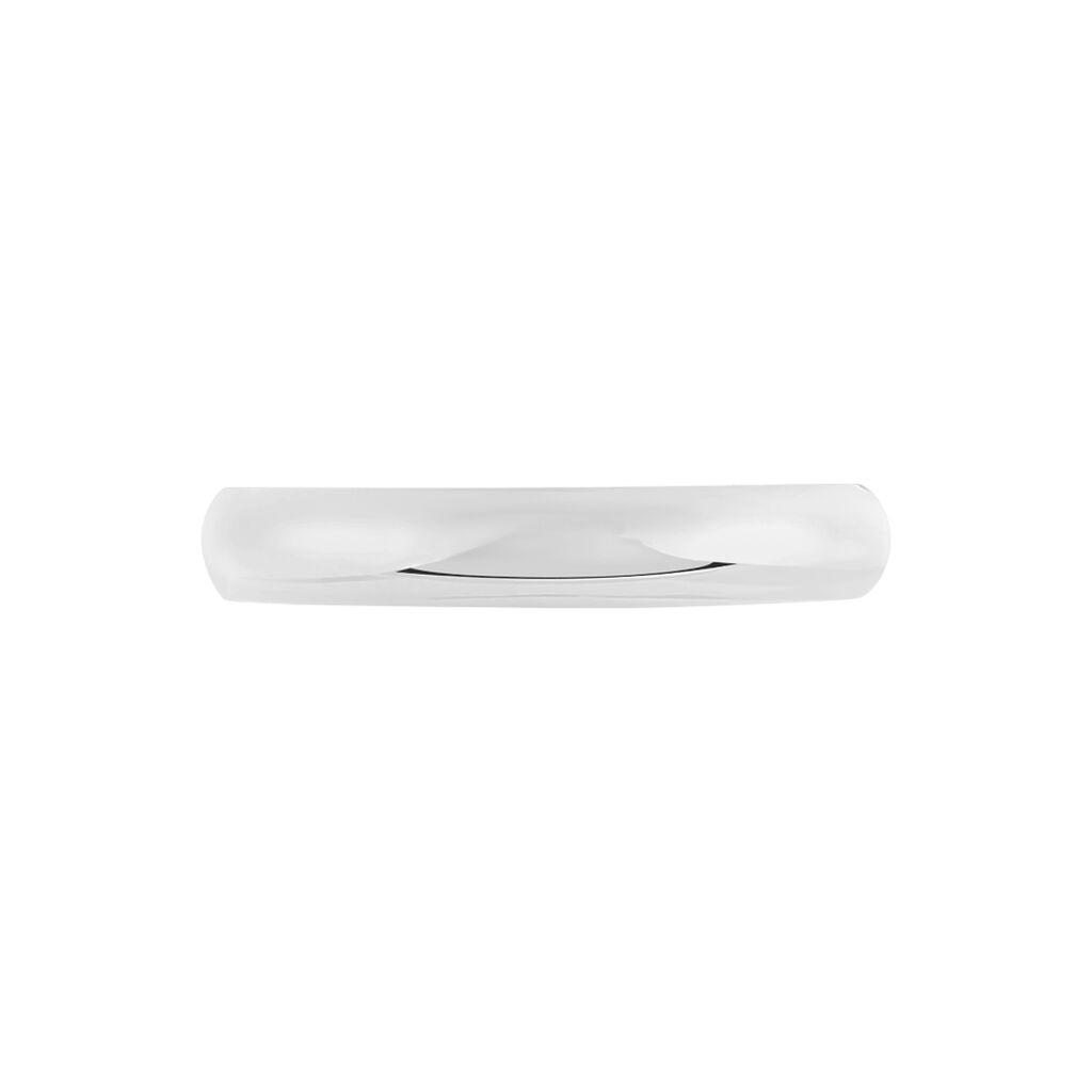 Alliance Aphroditia Demi Jonc Bombe Platine Blanc - Alliances Famille | Histoire d’Or