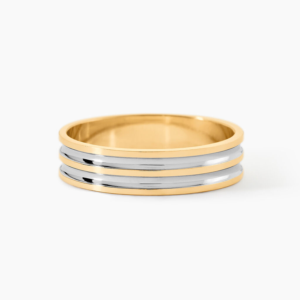 Alliance Aharon Or Bicolore - Alliances Unisex | Histoire d&rsquo;Or