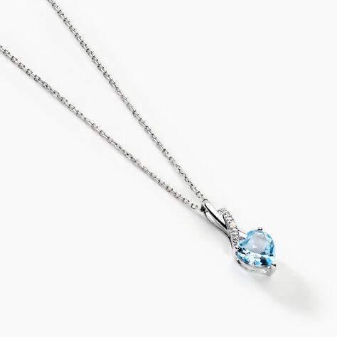 Collier Clothilde Or Blanc Topaze Et Oxyde De Zirconium - Colliers Femme | Histoire d’Or